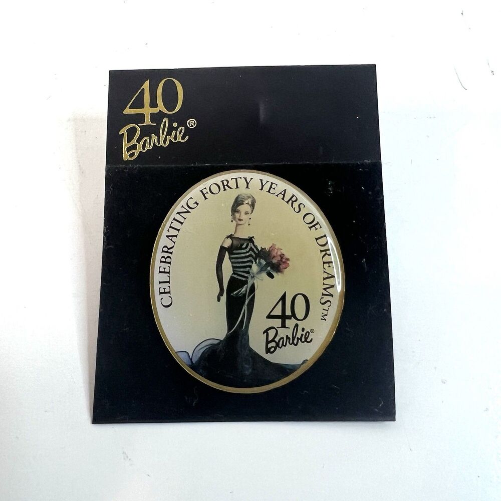 40 YEARS Anniversary Barbie Pin Celebrating Forty Years Of Dreams MATTEL 1999